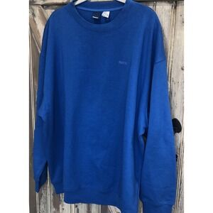 Men's Reebok Crew Neck Sweatshirt 2XL Royal Blue L/S NWOT